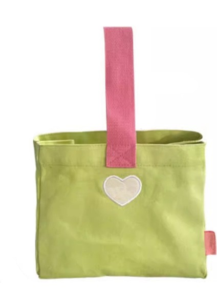 Açık Yeşil Yeni Moda Kova Bayanlar Seyahat Kanvas Çanta Sevimli Mini Messenger Omuz Çantası Karikatür Çanta Crossbody Kadın Küçük Tote Çanta (Yurt Dışından)