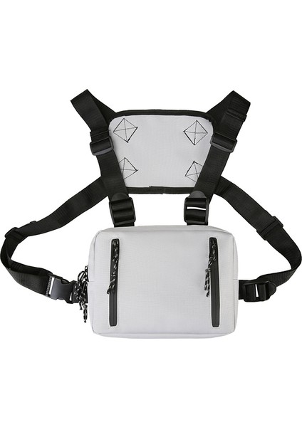 Gri Özel Moda Açık Rahat Unisex Haberci Çanta Adam Crossbody Göğüs Çantası (Yurt Dışından)