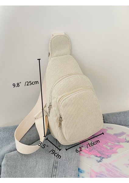 Bej Şık Kadın Çapraz Askı Çantası - Günlük Moda Açık Hava Maceraları ve Vintage Seyahatler Için Mükemmel (Yurt Dışından) fiyatları