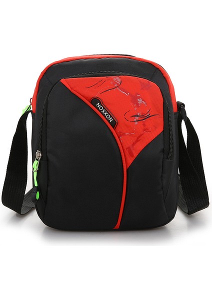 Kırmızı Noxxon Trendy Naylon Fermuarlı Göğüs Çantası Seyahat Rahat Crossbody Omuz Çantası Spor Koşu Fanny Paketi Açık Kalça Çantası Unisex (Yurt Dışından)