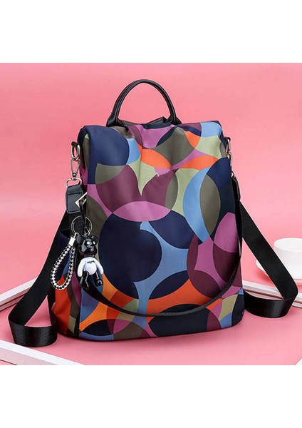 Siyah 2024 Moda Anti Hırsızlık Kadın Sırt Çantası Dayanıklı Kumaş Oxford Okul Çantası Pretty Stil Kız Sırt Çantası Kadın Seyahat Sırt Çantası (Yurt Dışından) modelleri