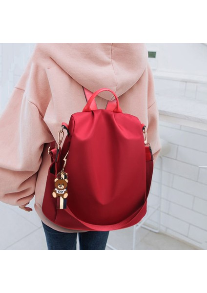 Siyah 2024 Moda Anti Hırsızlık Kadın Sırt Çantası Dayanıklı Kumaş Oxford Okul Çantası Pretty Stil Kız Sırt Çantası Kadın Seyahat Sırt Çantası (Yurt Dışından) indirimleri