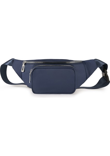 Mavi Basit ve Şık Kadın Crossbody Göğüs Çantası Çok Amaçlı Büyük Kapasiteli Cep Telefonu Bel Çantası (Yurt Dışından)