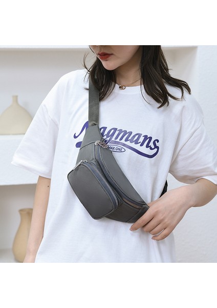 Mavi Basit ve Şık Kadın Crossbody Göğüs Çantası Çok Amaçlı Büyük Kapasiteli Cep Telefonu Bel Çantası (Yurt Dışından) modelleri