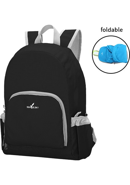 Siyah Travelsky Çin Tedarikçisi Çevre Dostu Moda Açık Bayanlar Naylon Katlanabilir Seyahat Spor Sırt Çantası (Yurt Dışından) fiyatları