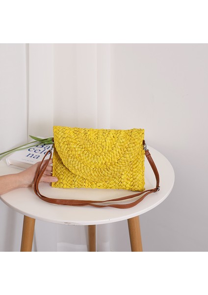 Sıcak Pembe Yaz 2023 Plaj Dokuma Hasır Çanta Crossbody Çantalar ve Çantalar Lüks Kadın Manşonlar (Yurt Dışından) modelleri