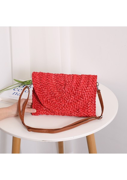 Sıcak Pembe Yaz 2023 Plaj Dokuma Hasır Çanta Crossbody Çantalar ve Çantalar Lüks Kadın Manşonlar (Yurt Dışından) fırsatları