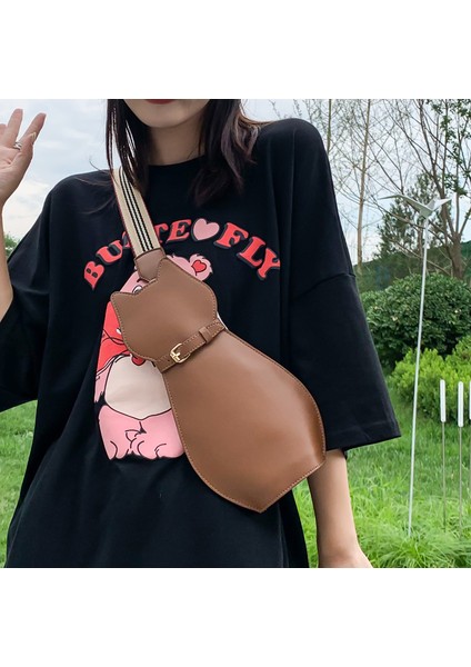 Gri 16*30*4 cm Jowyar Karikatür Kedi Şekli Kadın Küçük Crossbody Çanta Çanta Moda Çanta Yaz Seyahat Çantası Kadın (Yurt Dışından) fiyatları