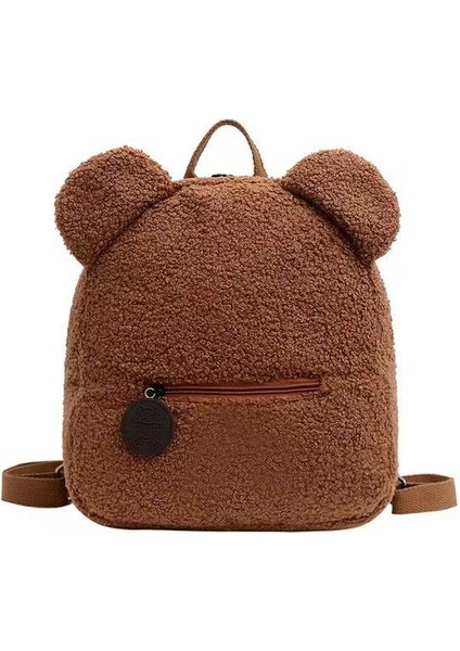 004 Peluş Ayı Sırt Çantaları Özel Ad Taşınabilir Çocuk Okul Seyahat Alışveriş Sırt Çantaları Kadın Sevimli Ayı Şekilli Omuz Çantası (Yurt Dışından) fiyatları