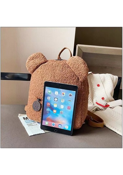004 Peluş Ayı Sırt Çantaları Özel Ad Taşınabilir Çocuk Okul Seyahat Alışveriş Sırt Çantaları Kadın Sevimli Ayı Şekilli Omuz Çantası (Yurt Dışından) fırsatları