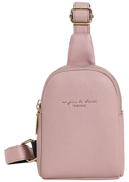 Pembe Özelleştirmek Kadın Crossbody Deri Su Geçirmez Telefon Deri Tek Kollu Çanta Yeni Moda Küçük Messenger Göğüs Çantası Logo ile (Yurt Dışından)