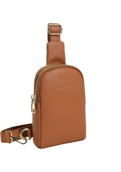 Pembe Özelleştirmek Kadın Crossbody Deri Su Geçirmez Telefon Deri Tek Kollu Çanta Yeni Moda Küçük Messenger Göğüs Çantası Logo ile (Yurt Dışından)