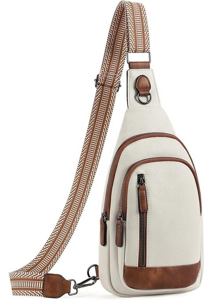 4 Haoen Tek Kollu Çanta Kadınlar Için Crossbody Deri Büyük Askılı Sırt Çantası Fanny Paketleri Göğüs Çantası Seyahat Yürüyüş Bisiklet Için (Yurt Dışından)