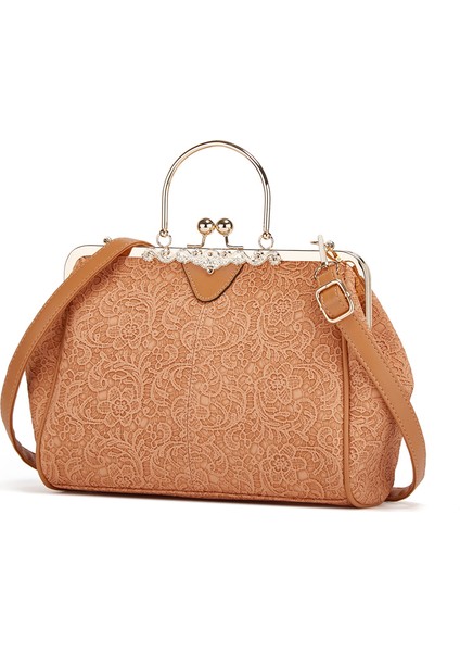 Haki Klasik Hollow Kabartmalı Pu Deri Messenger Çanta Çanta Vintage Kadın Akşam Debriyaj Satchel Çanta Tote (Yurt Dışından) modelleri