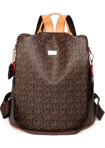 Stil 1 Kahverengi 2023 Büyük Kapasiteli Hırsızlığa Karşı Sırt Çantaları Moda Baskılı Pvc Sırt Çantası Anne Seyahat Çantaları Kadın Küçük Marka Tasarımcısı Okul Çantaları (Yurt Dışından)