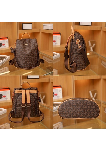 Stil 1 Kahverengi 2023 Büyük Kapasiteli Hırsızlığa Karşı Sırt Çantaları Moda Baskılı Pvc Sırt Çantası Anne Seyahat Çantaları Kadın Küçük Marka Tasarımcısı Okul Çantaları (Yurt Dışından) fırsatları