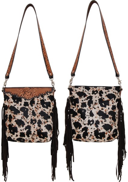Açık Kahverengi Kadın Yüksek Kaliteli Saç Deri Sling Çanta El Aletli Askı ile Cowgirl Çanta Çiçek Crossbody Çanta Tarafından Rodeo International (Yurt Dışından) modelleri