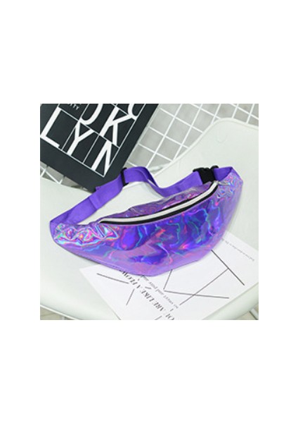 Mor Açık Spor Lazer Gösterişli Göğüs Çantası Çok Katmanlı Moda Kadın Tek Omuz Çapraz Vücut Göğüs Çantası (Yurt Dışından)