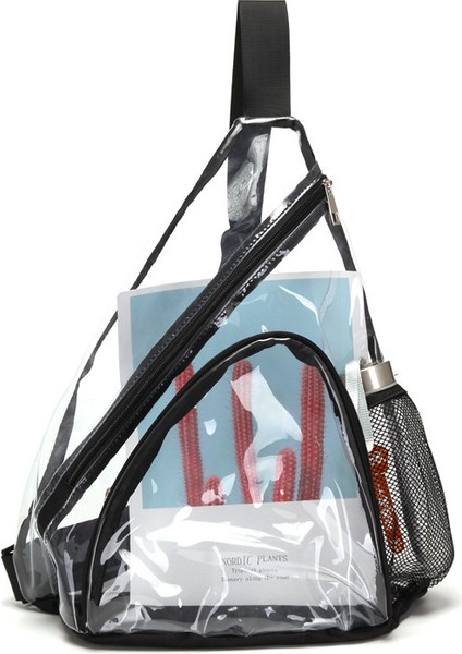 Yeşil Crossbody Omuz Askılı Sırt Çantası Şeffaf Sling Çanta Pvc Crossbody Omuz Sırt Çantası (Yurt Dışından) modelleri