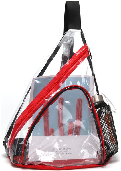 Yeşil Crossbody Omuz Askılı Sırt Çantası Şeffaf Sling Çanta Pvc Crossbody Omuz Sırt Çantası (Yurt Dışından) indirimleri