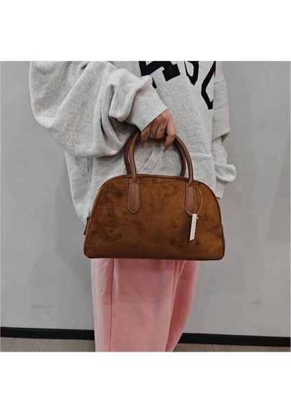 Siyah Yüksek Kaliteli Süet Kumaş Çanta Moda Büyük Kapasiteli Kadın Çanta (Yurt Dışından) fırsatları