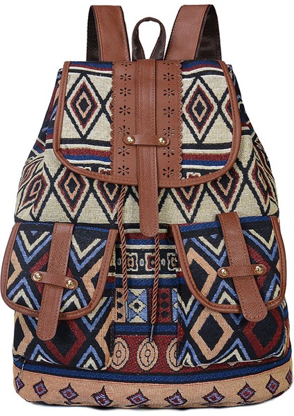 5 Eski Moda Kadın Sırt Çantaları Tuval Seyahat Sırt Çantası Kadınlar Için Pamuk Deri Kanvas Çanta Paketleri Çanta Erkekler Için Vintage Fermuar (Yurt Dışından) fiyatları