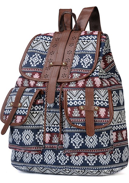 5 Eski Moda Kadın Sırt Çantaları Tuval Seyahat Sırt Çantası Kadınlar Için Pamuk Deri Kanvas Çanta Paketleri Çanta Erkekler Için Vintage Fermuar (Yurt Dışından) indirimleri