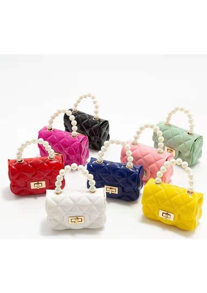Gül Kırmızı Kadın Moda Inci Zincir El Mini Çapraz Küçük Çanta Bayanlar Bir Omuz Tote Bebek Jöle Çanta Çanta Crossbody Çanta (Yurt Dışından) fiyatları