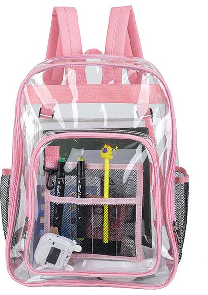 Pembe Trendy 2023 Özel Mektup Temizle Pvc Sırt Çantası Büyük Kapasiteli Şeffaf Kadın Sırt Çantası Anti Hırsızlık Sırt Çantası Erkekler Kadınlar Için (Yurt Dışından)