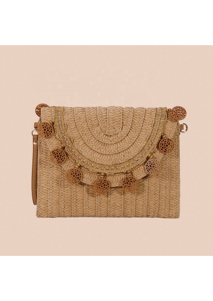 Stil 1-2 Fabrika Hasır Omuz Çantası Kadın El Yapımı Dokuma Crossbody Çanta Yaz Plaj Zarf Çanta Cüzdan Kadın Manşonlar Püsküller (Yurt Dışından) indirimleri