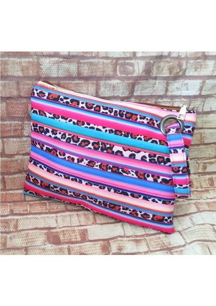 Stil 2 Silvia Kadın Moda Çiçek Inek Leopar Baskı Desen Debriyaj Çanta Renkli Zarf Akşam Parti Çantası (Yurt Dışından)