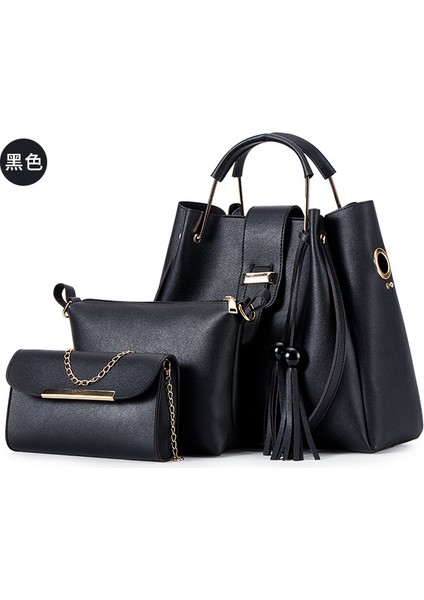 Siyah Kalanta Oem 2023 Carteras De Fiesta Kadın Çantası Tek Omuz Messenger Çanta Gümüş Gül Çanta (Yurt Dışından)