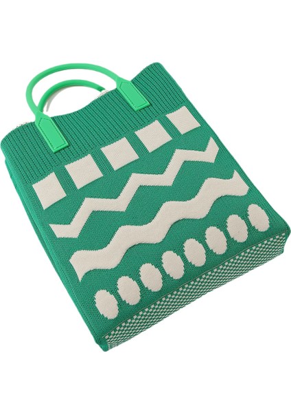 Elmas Lila Tasarım Renk Kontrast Dalgalanma Crossbody Mini Telefon Çantası Moda Çanta Örme Kadın Çantaları Öğle Yemeği Kutusu Basit Örgü Tote Çanta (Yurt Dışından)