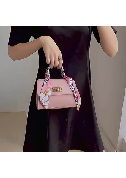 Açık Kahverengi 2023 Mini Çanta Ipek Eşarp Dekorasyon Bayanlar Messenger Çanta Moda Kadın Omuz Çantası (Yurt Dışından)