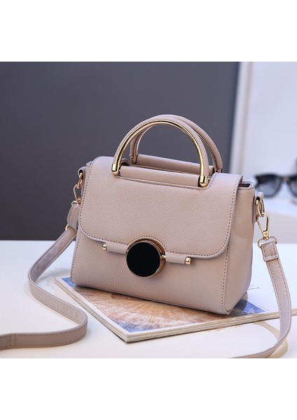 6 Kadın Çanta Sonbahar Yeni Moda Kilit El Çantası Kore Versiyonu Tatlı Tek Omuz Crossbody Çanta (Yurt Dışından) modelleri