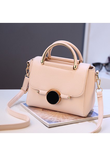 6 Kadın Çanta Sonbahar Yeni Moda Kilit El Çantası Kore Versiyonu Tatlı Tek Omuz Crossbody Çanta (Yurt Dışından) fırsatları