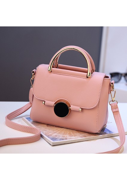 6 Kadın Çanta Sonbahar Yeni Moda Kilit El Çantası Kore Versiyonu Tatlı Tek Omuz Crossbody Çanta (Yurt Dışından) indirimleri