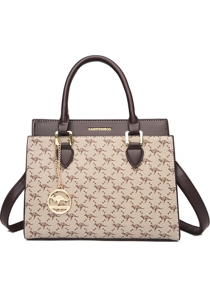 04 Yüksek Kaliteli Deri Tote Çanta Kadın Üst Kolu Kesesi Büyük Kapasiteli Crossbody Omuz Çantası Lüks Zarif Kadın Çanta (Yurt Dışından)
