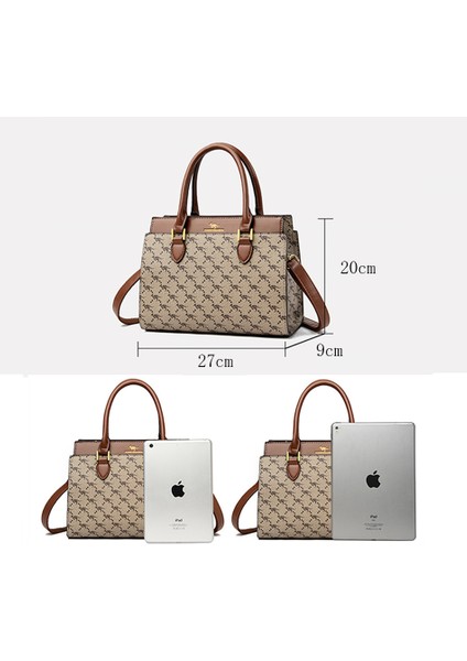 04 Yüksek Kaliteli Deri Tote Çanta Kadın Üst Kolu Kesesi Büyük Kapasiteli Crossbody Omuz Çantası Lüks Zarif Kadın Çanta (Yurt Dışından) modelleri