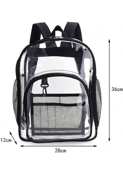 Siyah Yeni Su Geçirmez Promosyon Moda Trendi Temizle Kadın Sırt Çantası 17 Inç Seyahat Laptop Sırt Çantası Kadınlar Için (Yurt Dışından) indirimleri