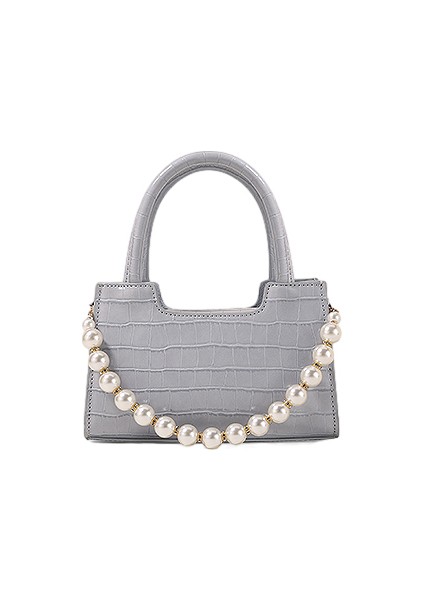 Mavi Toutou Yeni Çanta Kadın Niş Tasarım Mini Çanta Inci Zincir Omuz Crossbody Küçük Kare Çanta (Yurt Dışından)