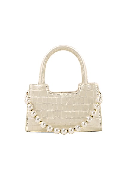 Mavi Toutou Yeni Çanta Kadın Niş Tasarım Mini Çanta Inci Zincir Omuz Crossbody Küçük Kare Çanta (Yurt Dışından)