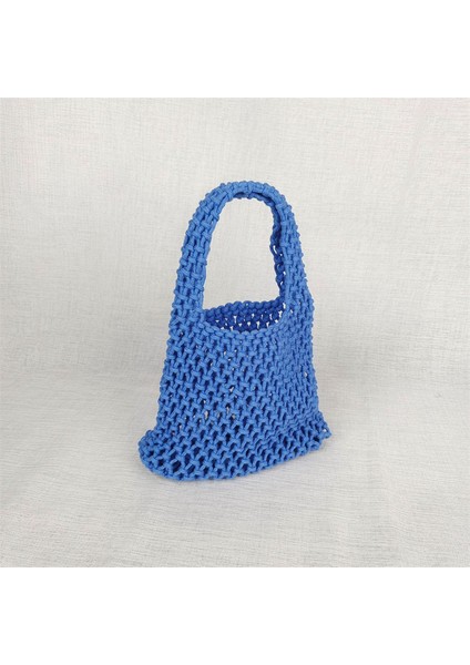 Haki 2023 Kadın Yeni Moda Oymak El Dokuma Pamuk Halat Çanta Kore Tarzı Sokak Tembel Şık Balık Ağı Çanta Kızlar Için (Yurt Dışından) modelleri