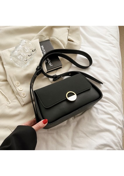 Çok Kontrast Renkli Çevirme Zarf Küçük Hamur Topuzu Pu Sevimli Kadın Alışveriş Tek Omuz Crossbody Çanta (Yurt Dışından)