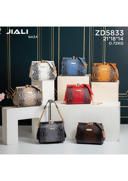 Mavi Qaza Yüksek Kalite Lüks Kadın Taklidi Crossbody Çanta 2023 Yeni Moda Tasarımcısı Bayanlar Timsah Desen Omuz El Çantaları (Yurt Dışından)