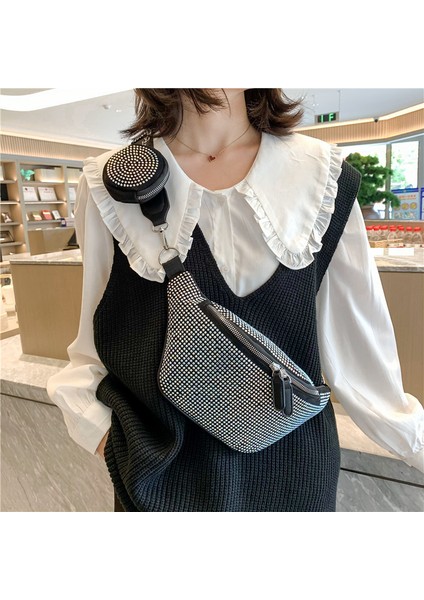 Gümüş Taklidi Göğüs Çanta Çantalar Kadınlar Için Şık Işıltılı Fanny Paketi Bling Crossbody Çanta Bel Kılıfı Çanta (Yurt Dışından) modelleri