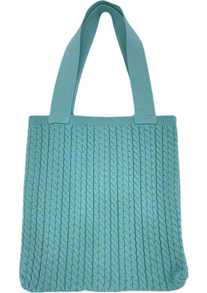 Grimsi Mavi Özelleştirme Moda Alışveriş Örgü Örme Çanta Tote Kadın Omuz Çantaları Sıcak Satış Yün Çanta (Yurt Dışından) fırsatları