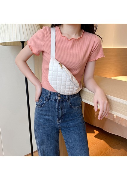 Turuncu Yeni Kadın Tek Omuz Küçük Çanta Eşkenar Dörtgen Göğüs Çantası Bel ÇANTASI.Z0390-1 (Yurt Dışından) indirimleri