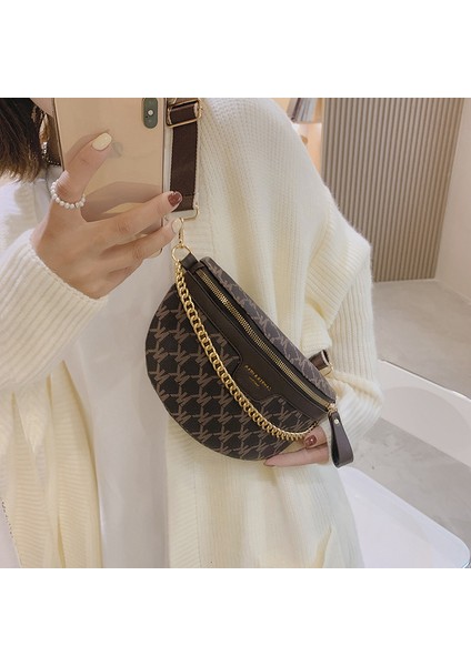 5 2023 Yeni Trendy Mektup Pu Omuz Göğüs Çanta Desen Kanvas Fermuarlı Crossbody Çanta Kadınlar Için (Yurt Dışından) modelleri