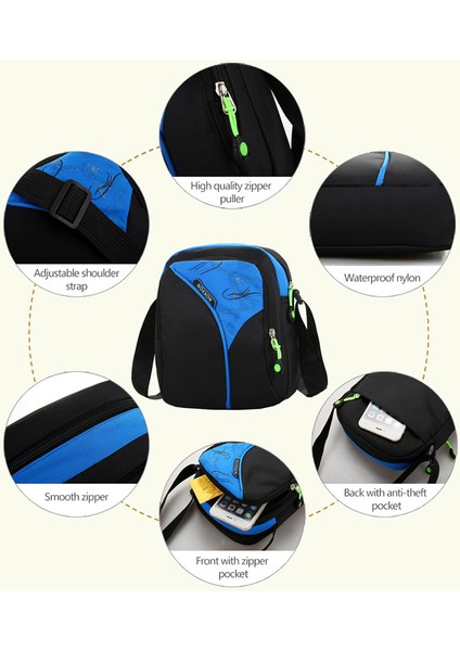 Siyah Noxxon Trendy Naylon Fermuarlı Göğüs Çantası Seyahat Rahat Crossbody Omuz Çantası Spor Koşu Fanny Paketi Açık Kalça Çantası Unisex (Yurt Dışından) modelleri